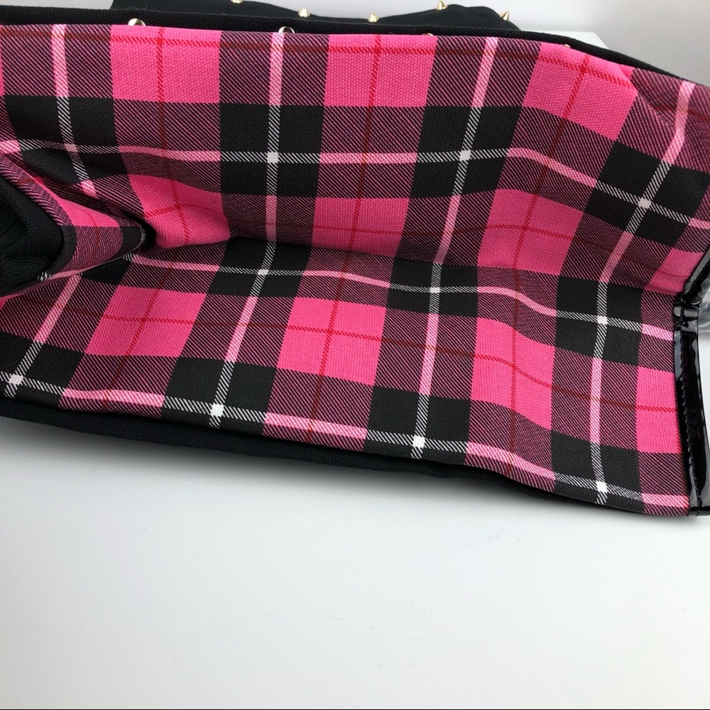 VICTORIA SECRET Pink Plaid City Tote NEW - Picture 5 of 8